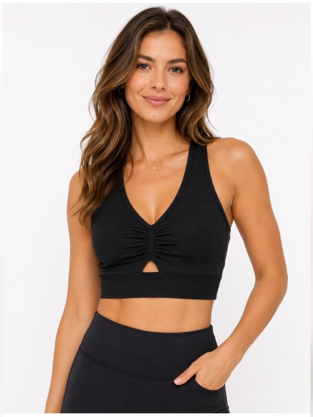 Aerie Sports Bra XXS OFFLINE Black